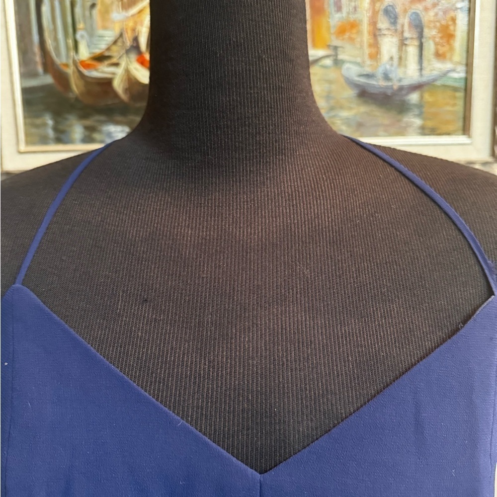 NEW! ADELYNE RAE Side Cut Outs Navy Blue Maxi Dress Festival Hoco Straps NWT - Picture 16 of 17